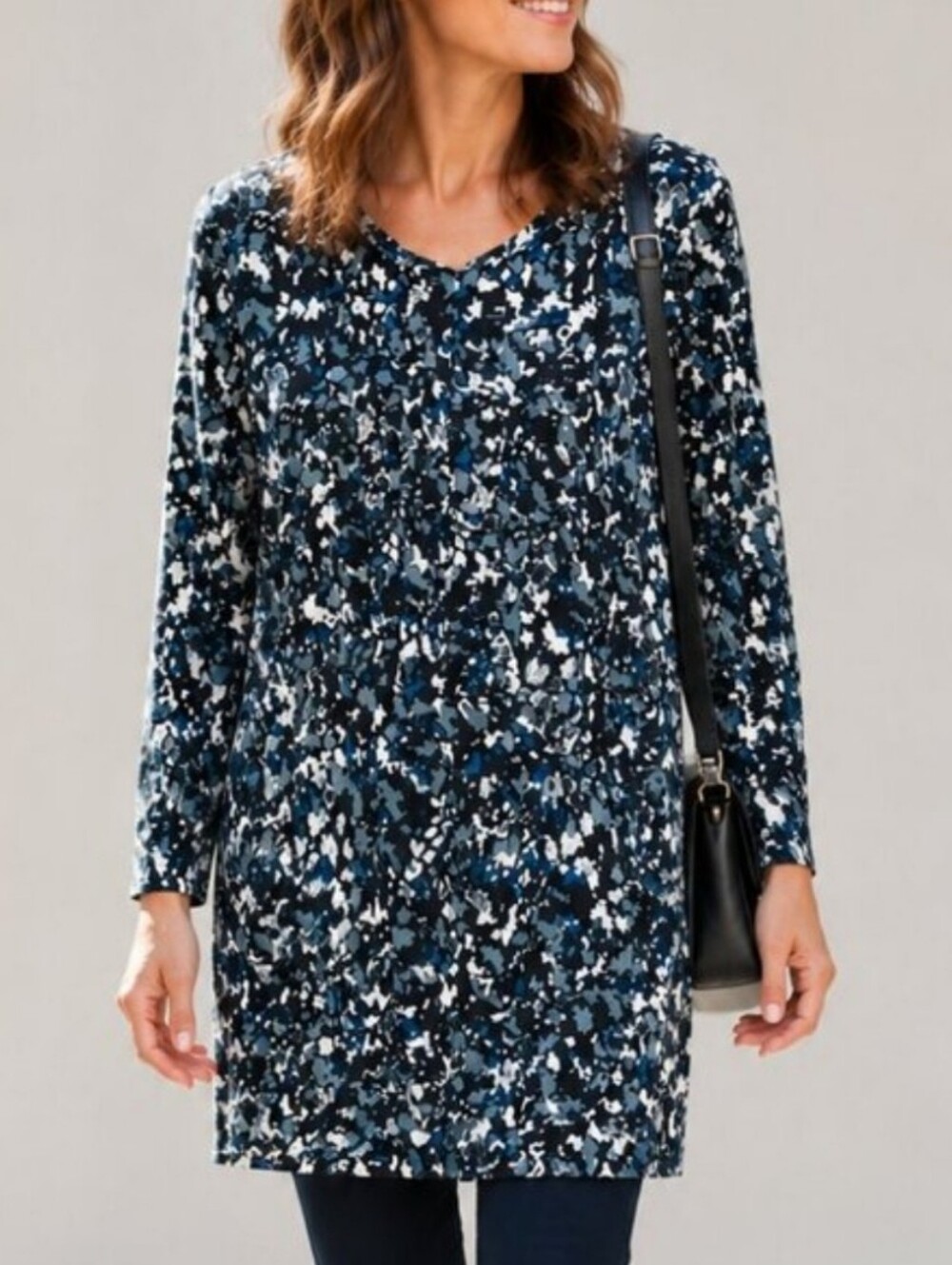 Like New Jacqueline De Yong Tunic Dress Sz XL Long Sleeves Classic Buttoned